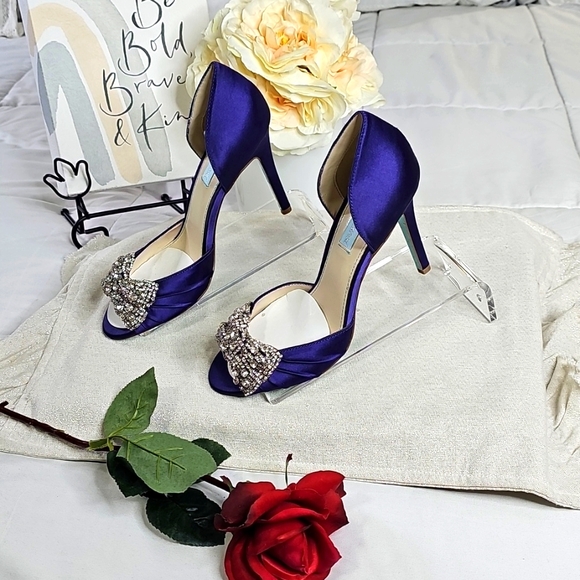Betsey Johnson Shoes - Betsey Johnson Purple Stiletto Heels Elegant Wear Office Wear Career Wedding